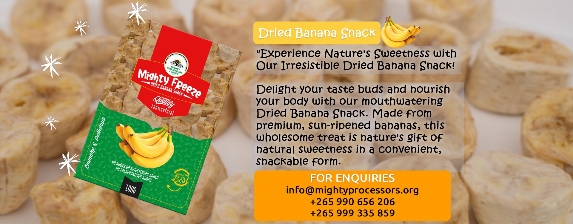 Mighty Freeze-Dried Banana Snack